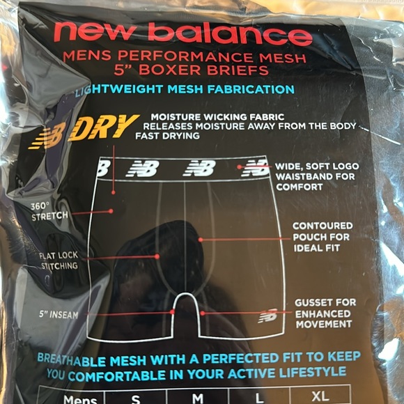 New Balance Men’s Performance Mesh 5” Boxer Briefs - Picture 3 of 6